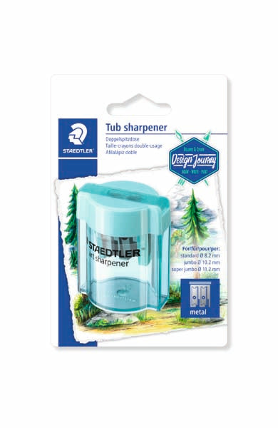 White Smoke Staedtler Design Journey 2 Hole Tub Sharpener Drawing Accessories