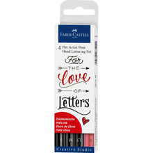 White Smoke Faber-Castell Pitt Artist Pen, Assorted Tips, Red & Black, 4Pk Pens and Markers