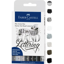 White Smoke Faber-Castell Pitt Artist Pen, Assorted Tips, Black & Grey, 9Pk Pens and Markers