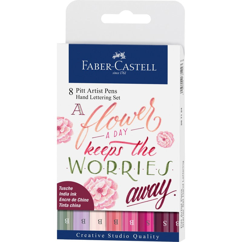 White Smoke Faber-Castell Pitt Artist Pen, Lettering, 8Pk Pens and Markers