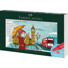 White Smoke Faber-Castell  India ink Pitt Artist Pen Set, London, 12pcs Pens and Markers