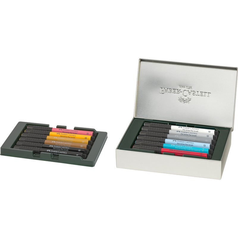 White Smoke Faber-Castell  India ink Pitt Artist Pen Set, London, 12pcs Pens and Markers
