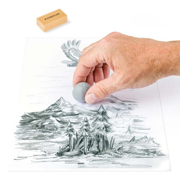 White Smoke Staedtler Artist Erasers Pack (includes Gum and Kneadable Eraser), 2Pcs Drawing Accessories