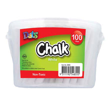 White Smoke Dats White Chalk  100pk in Bucket Kids Activities