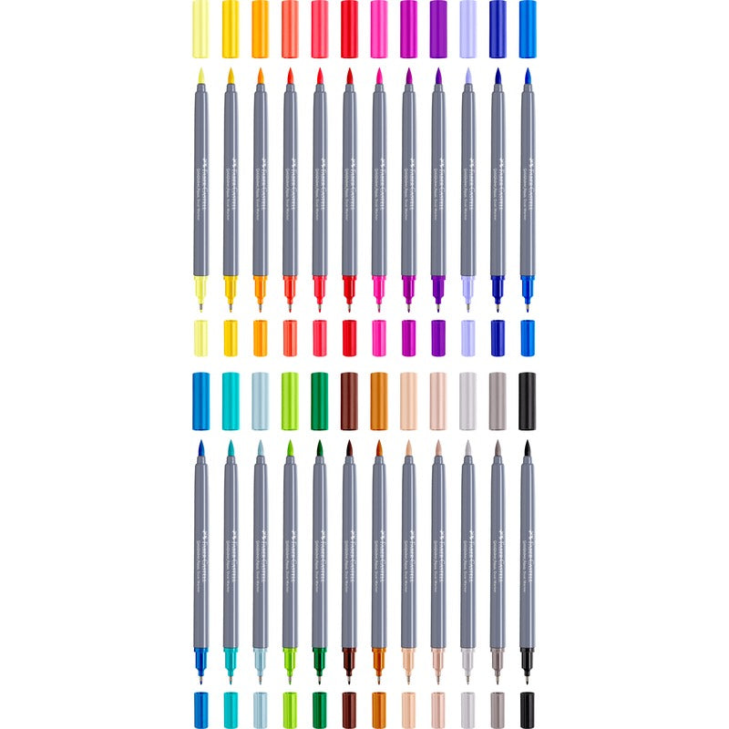 White Smoke Faber-Castell Goldfaber Aqua Dual Marker Set, 24Pk Pens and Markers