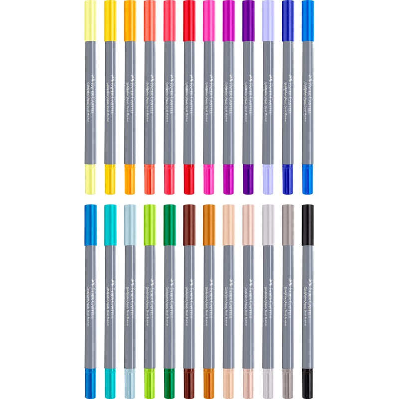 White Smoke Faber-Castell Goldfaber Aqua Dual Marker Set, 24Pk Pens and Markers