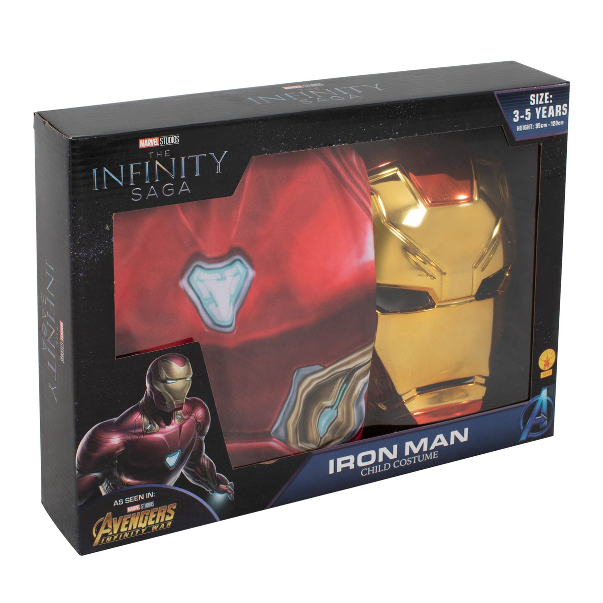 White Smoke Iron Man Costume Box 3 to 5 years Costumes