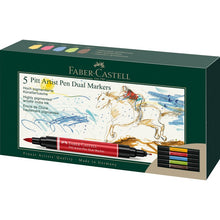 White Smoke Faber-Castell Pitt Artist Pen, Dual Marker, 5Pcs Pens and Markers