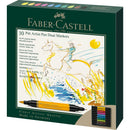 Dark Slate Gray Faber-Castell Pitt Artist Pen, Dual Marker, 10Pcs Pens and Markers