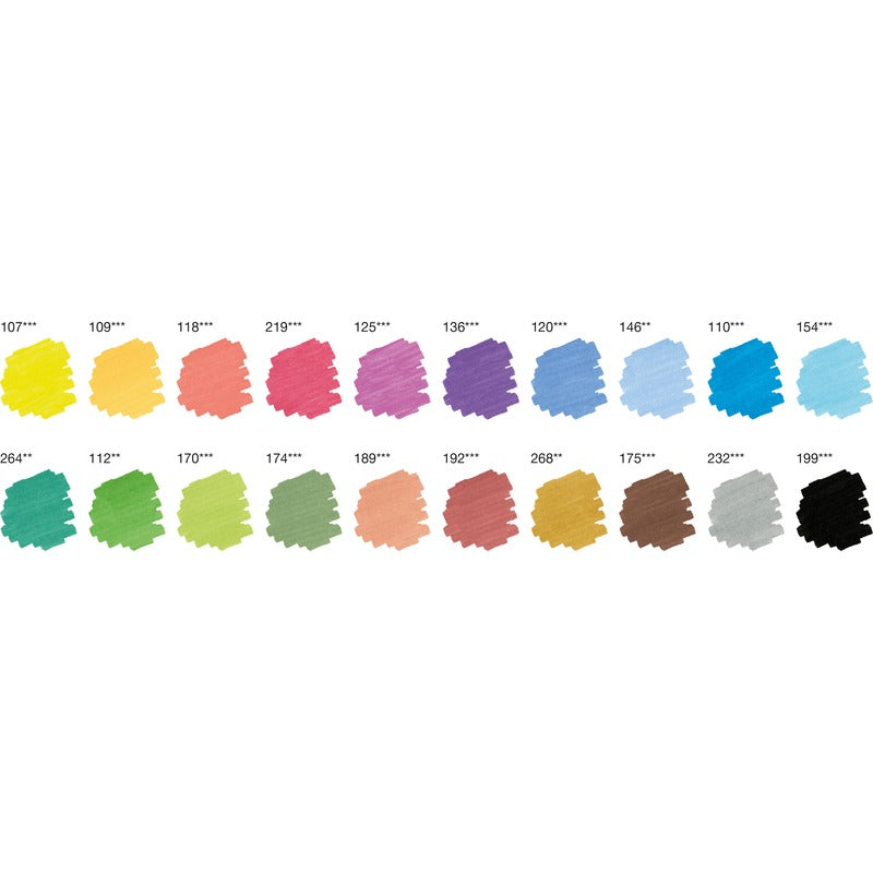 White Smoke Faber-Castell Pitt Artist Pen, Dual Marker, 20Pcs Pens and Markers