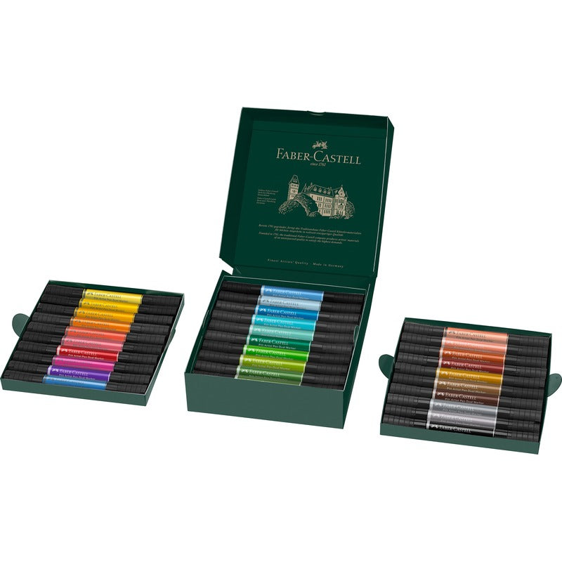 White Smoke Faber-Castell Pitt Artist Pen, Dual Marker, 30Pcs Pens and Markers