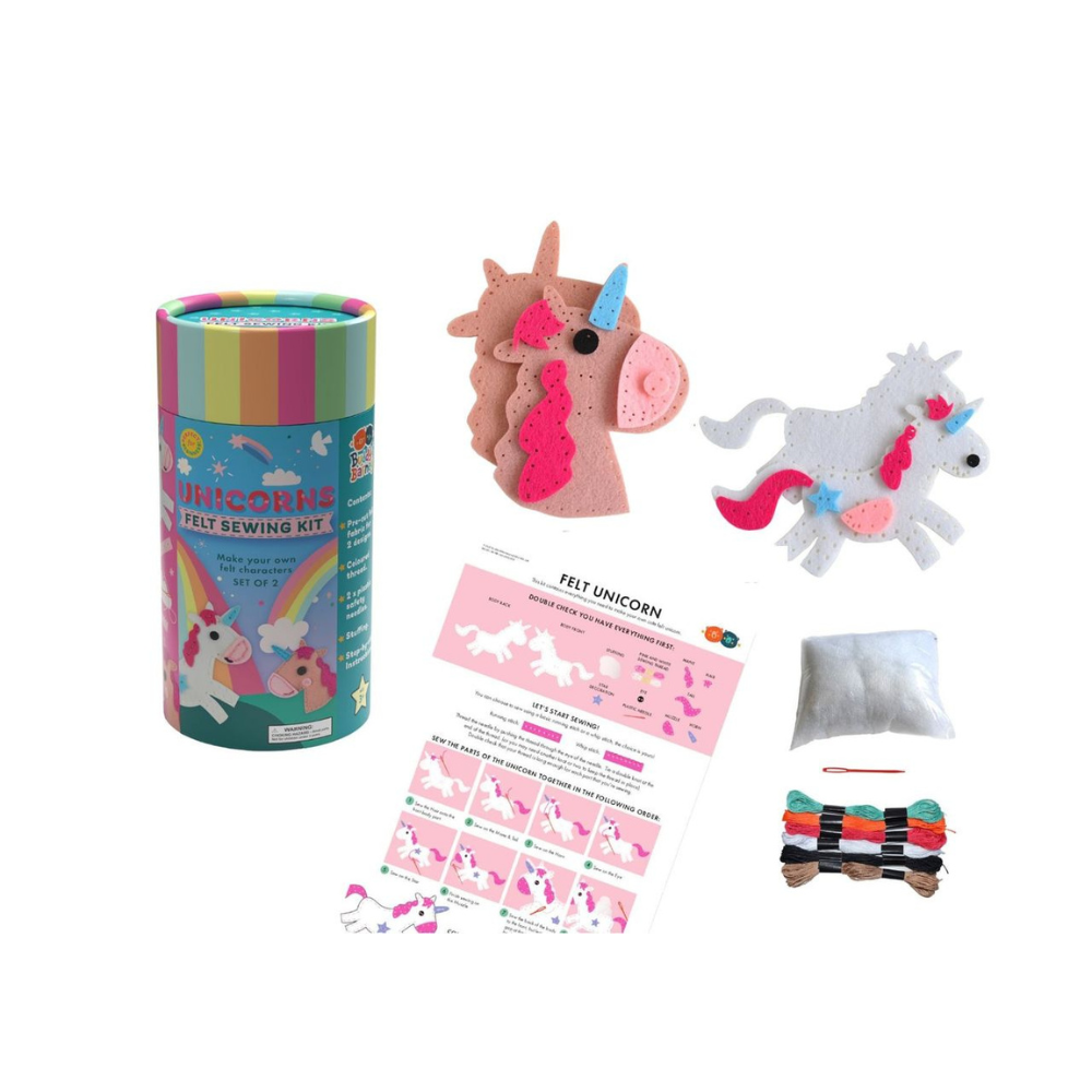 White Smoke Water Magic Drawing Set, Felt Sewing Kit, Unicorns Bath Time Fun
