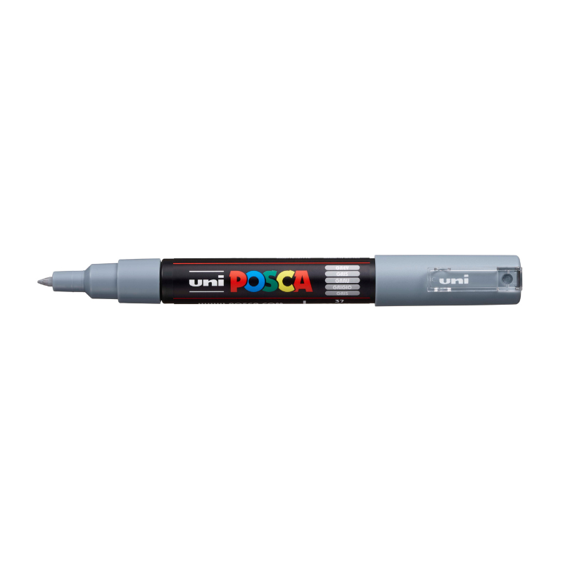 White Smoke Posca PC1M  Extra Fine Bullet Tip Paint Marker, Grey Paint Markers