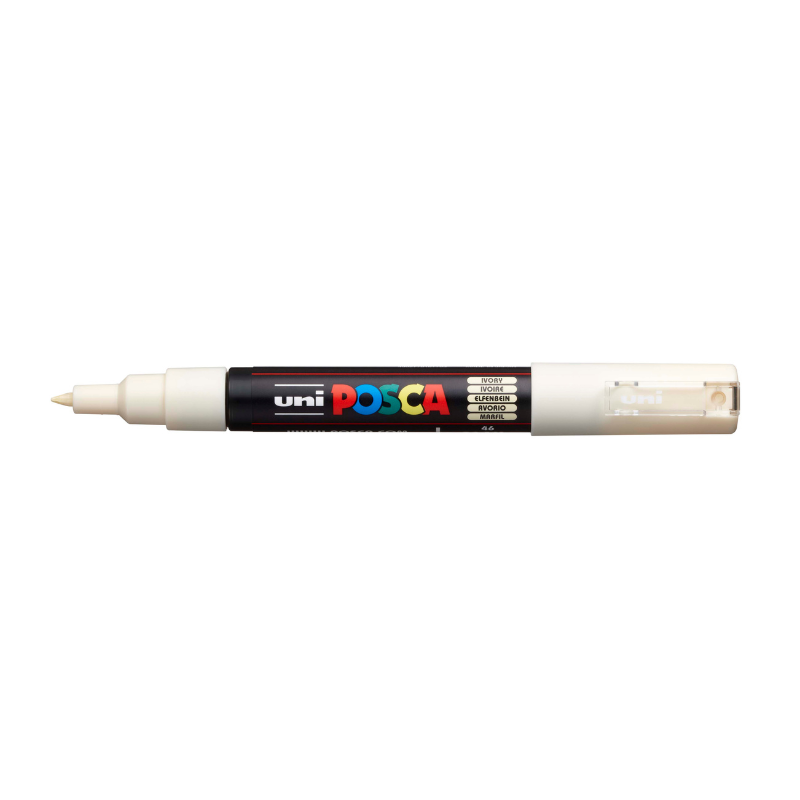 White Smoke Posca PC1M  Extra Fine Bullet Tip Paint Marker, Ivory Paint Markers