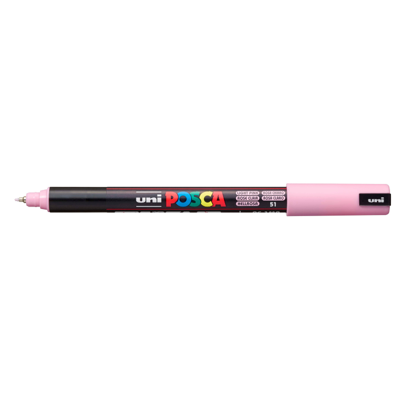 Gray Posca PC 1MR Ultra Fine Bullet Tip Paint Marker, Light Pink Paint Markers