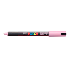 Gray Posca PC 1MR Ultra Fine Bullet Tip Paint Marker, Light Pink Paint Markers