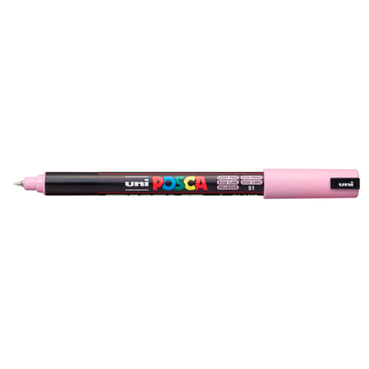 Gray Posca PC 1MR Ultra Fine Bullet Tip Paint Marker, Light Pink Paint Markers
