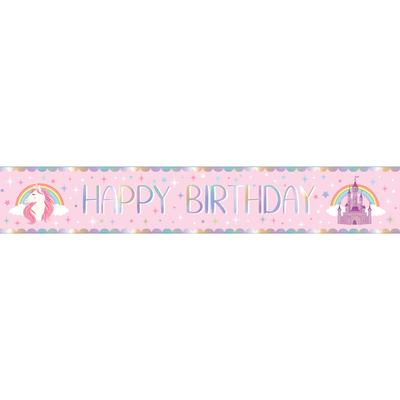 Misty Rose Birthday Banner - Unicorn Themed Parties