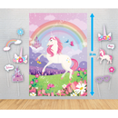 Light Gray Poster Photo Props - Unicorn Themed Parties