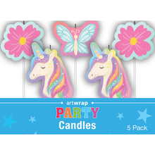 Dodger Blue Candle 5 Pick - Unicorn Themed Parties