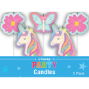 Dodger Blue Candle 5 Pick - Unicorn Themed Parties