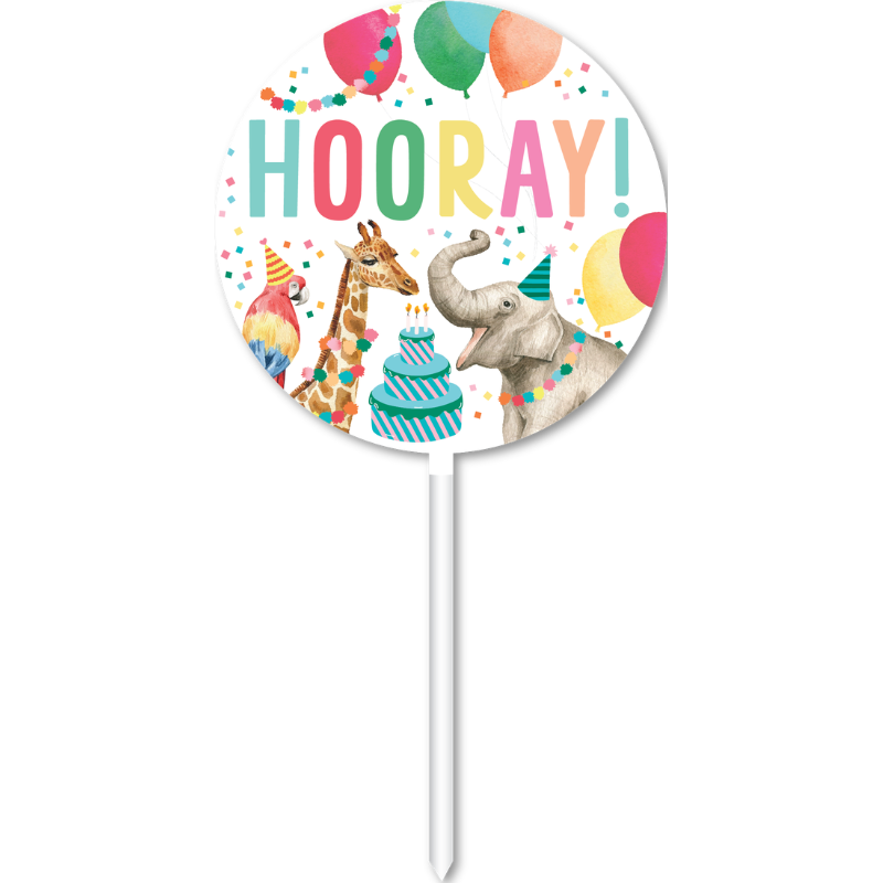 White Smoke Acrylic Cake Topper - Party Animals Themed Parties