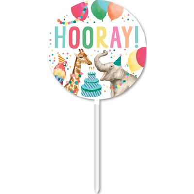 White Smoke Acrylic Cake Topper - Party Animals Themed Parties