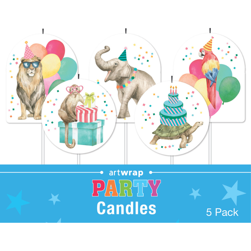 White Smoke Candle 5 Pick - Party Animals Themed Parties