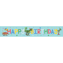 Light Blue Birthday Banner - Dinosaur Themed Parties