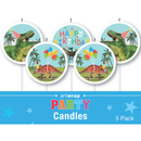 White Smoke Candle 5 Pick - Dinosaur Themed Parties