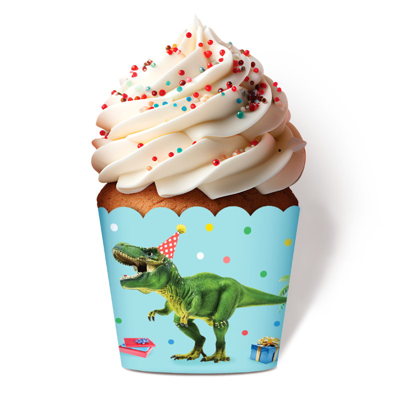 White Smoke Cupcake Cups 12 Pack - Dinosaur Themed Parties