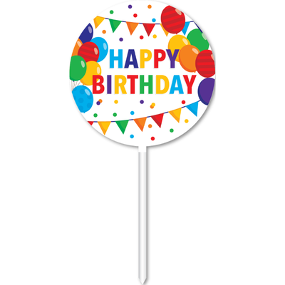 White Smoke Acrylic Cake Topper - Birthday Themed Parties