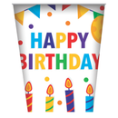White Smoke Paper Cups 270ml 8 Pack - General Birthday Themed Parties