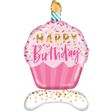 White Smoke Balloon Foil 88cm - Cupcake Pink Balloons