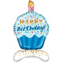 White Smoke Balloon Foil 88cm - Cupcake Blue Balloons