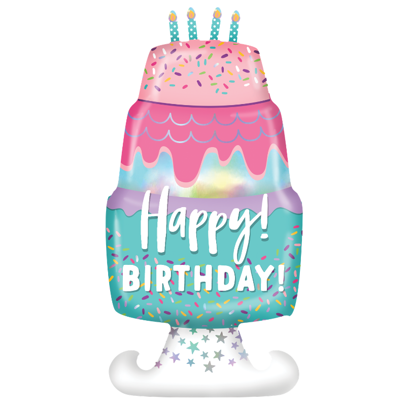 White Smoke Balloon Foil 148cm - Cake Pink Balloons