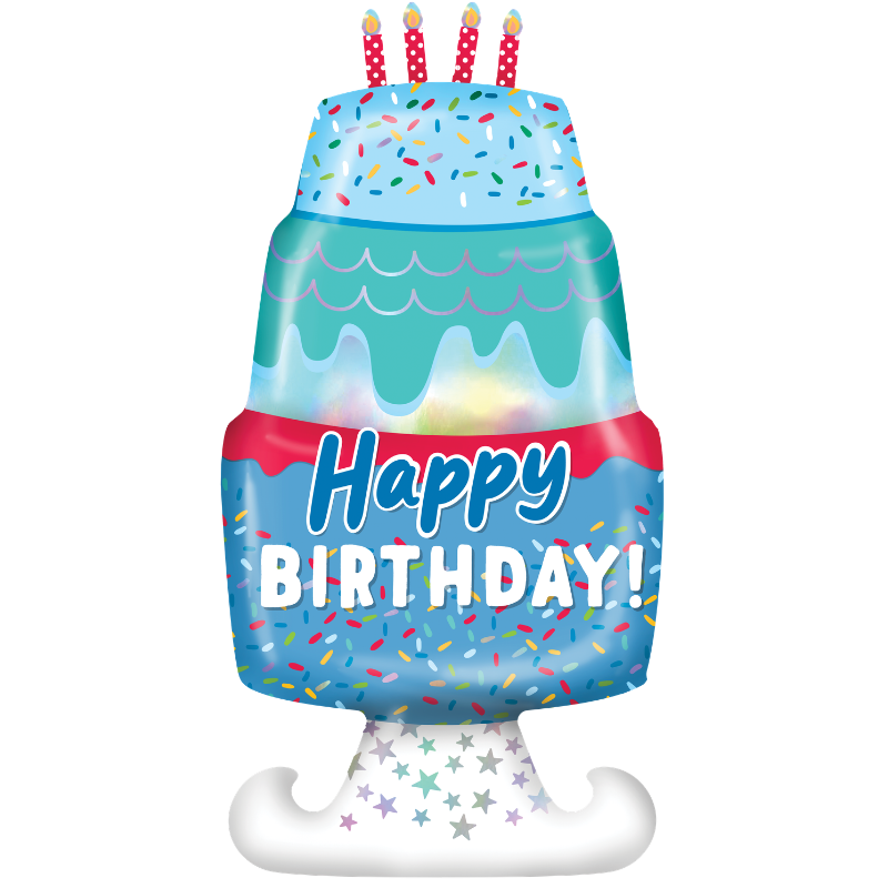 White Smoke Balloon Foil 148cm - Cake Blue Balloons