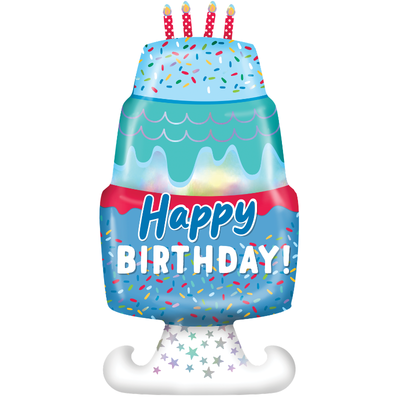 White Smoke Balloon Foil 148cm - Cake Blue Balloons