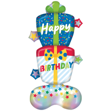 White Smoke Balloon Foil 148cm - Present Blue Balloons