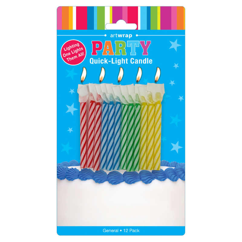 Deep Sky Blue Candle Quick Light 12 Pack Candles