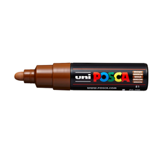 White Smoke Posca PC 7M Bold Bullet Tip Paint Marker brown Paint Markers