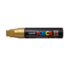 Black Posca PC17  Broad Chisel Tip Paint Marker, Gold Paint Markers