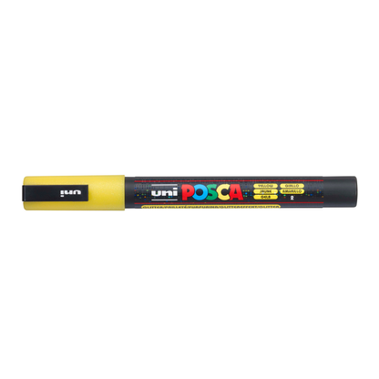 Dark Slate Gray Posca PC-3M Fine Bullet Tip Paint Marker, Glitter Yellow Paint Markers