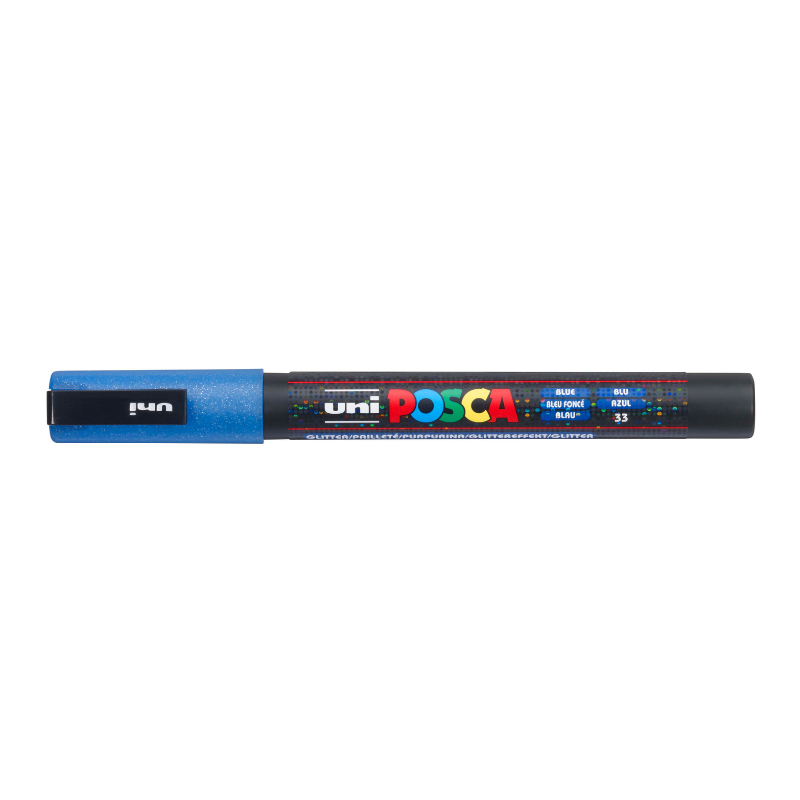 Dark Slate Gray Posca PC-3M Fine Bullet Tip Paint Marker, Glitter Blue Paint Markers