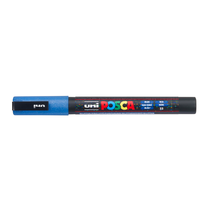 Dark Slate Gray Posca PC-3M Fine Bullet Tip Paint Marker, Glitter Blue Paint Markers