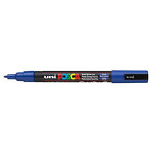 White Smoke Posca PC-3M Fine Bullet Tip Paint Marker, Blue Paint Markers