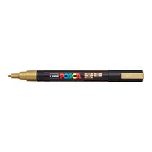 Slate Gray Posca PC-3M Fine Bullet Tip Paint Marker, Gold Paint Markers