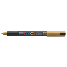 Gray Posca PC 1MR Ultra Fine Bullet Tip Paint Marker, Gold Paint Markers