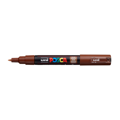 White Smoke Posca PC1M  Extra Fine Bullet Tip Paint Marker, Brown Paint Markers