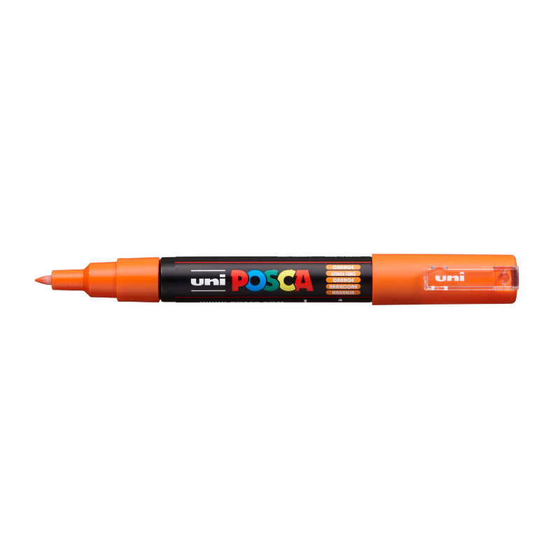 White Smoke Posca PC1M  Extra Fine Bullet Tip Paint Marker, Orange Paint Markers